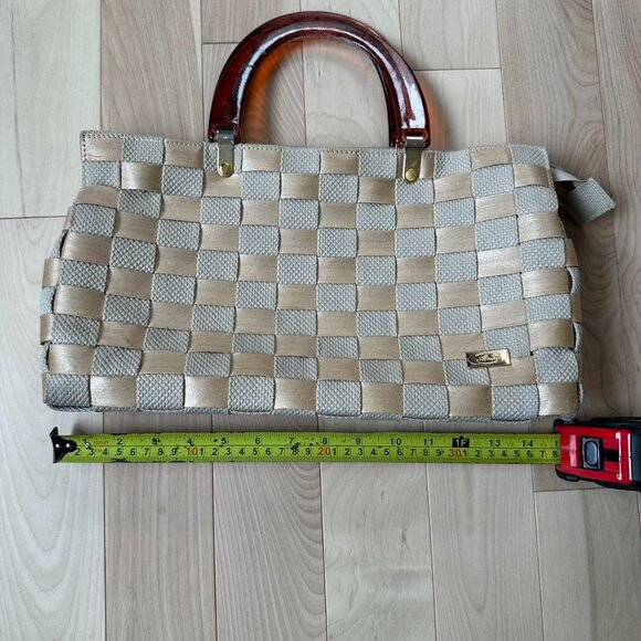 Vintage Creazioni Alma Handbag - Made in Italy, Beige and Gold - Picture 7 of 8